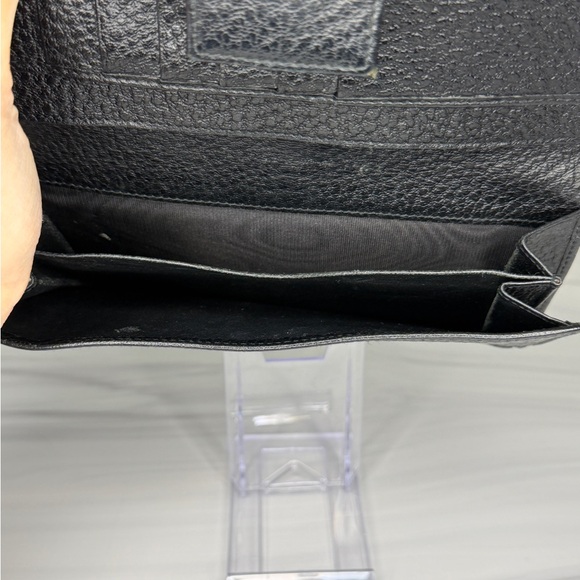 Gucci Black Leather Horsebit Long Wallet Gold Hardware Continental - Picture 9 of 11